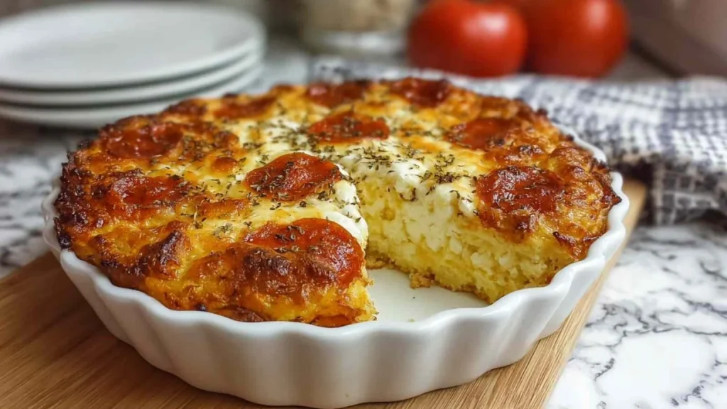 Easy Pizza Style Cottage Cheese Bake recipe