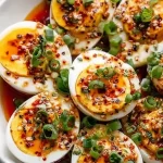 Spicy Chili Garlic Deviled Eggs recipe