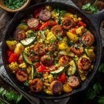 Sausage and Veggies Skillet recipe