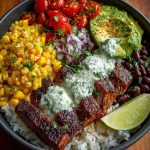 Steak Avocado Corn Bowl recipe
