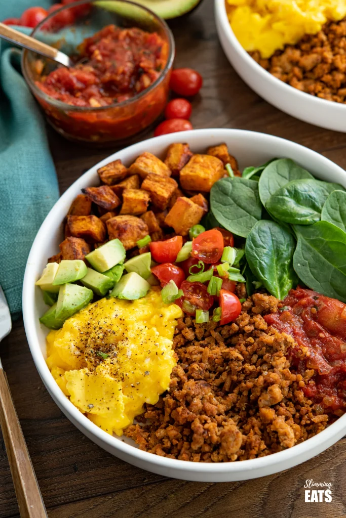 High Protein Ground Turkey Breakfast Bowls Recipe