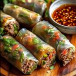 High Protein Thai Basil Beef Rolls recipe