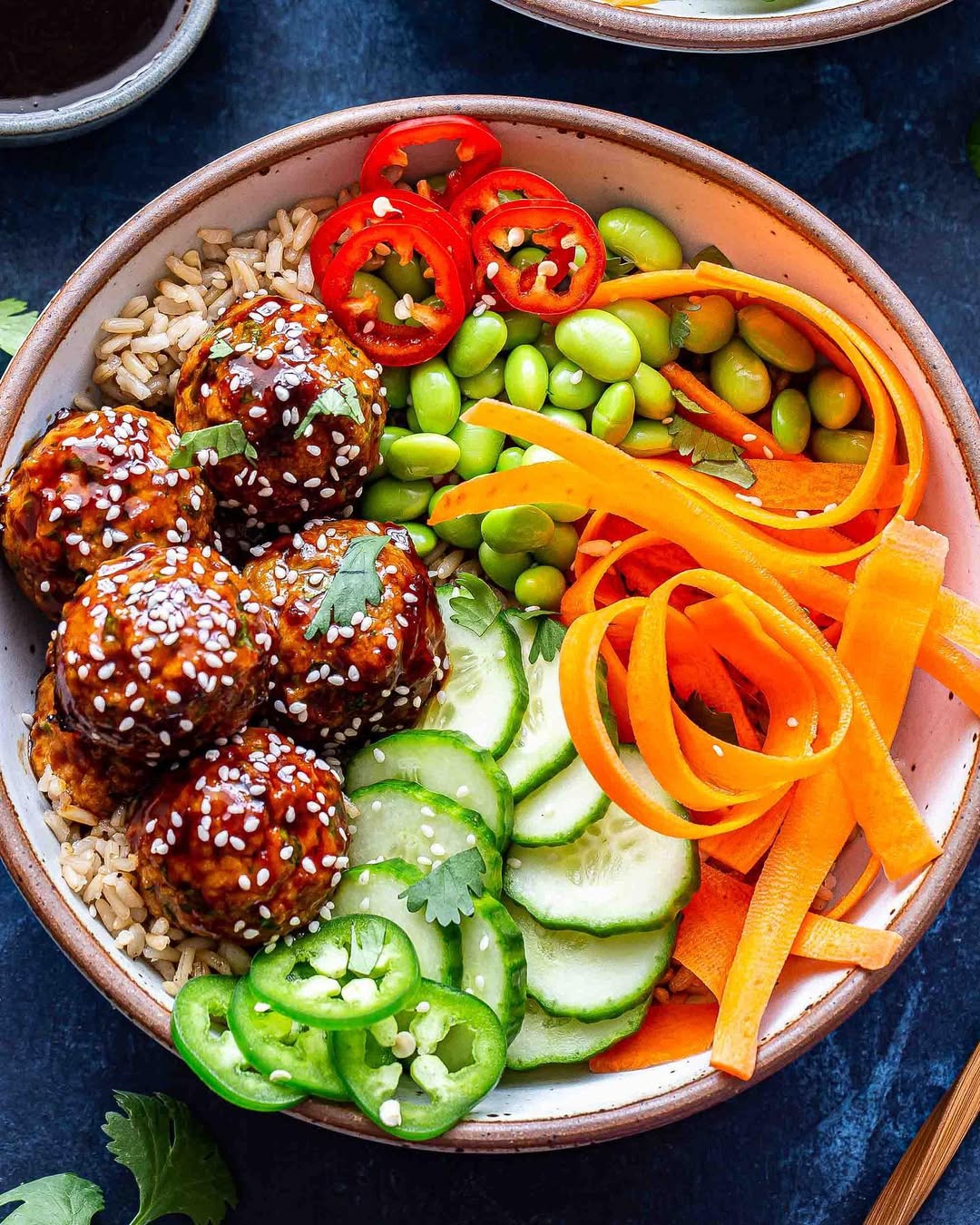 Barbecue Meatball Bowls recipe