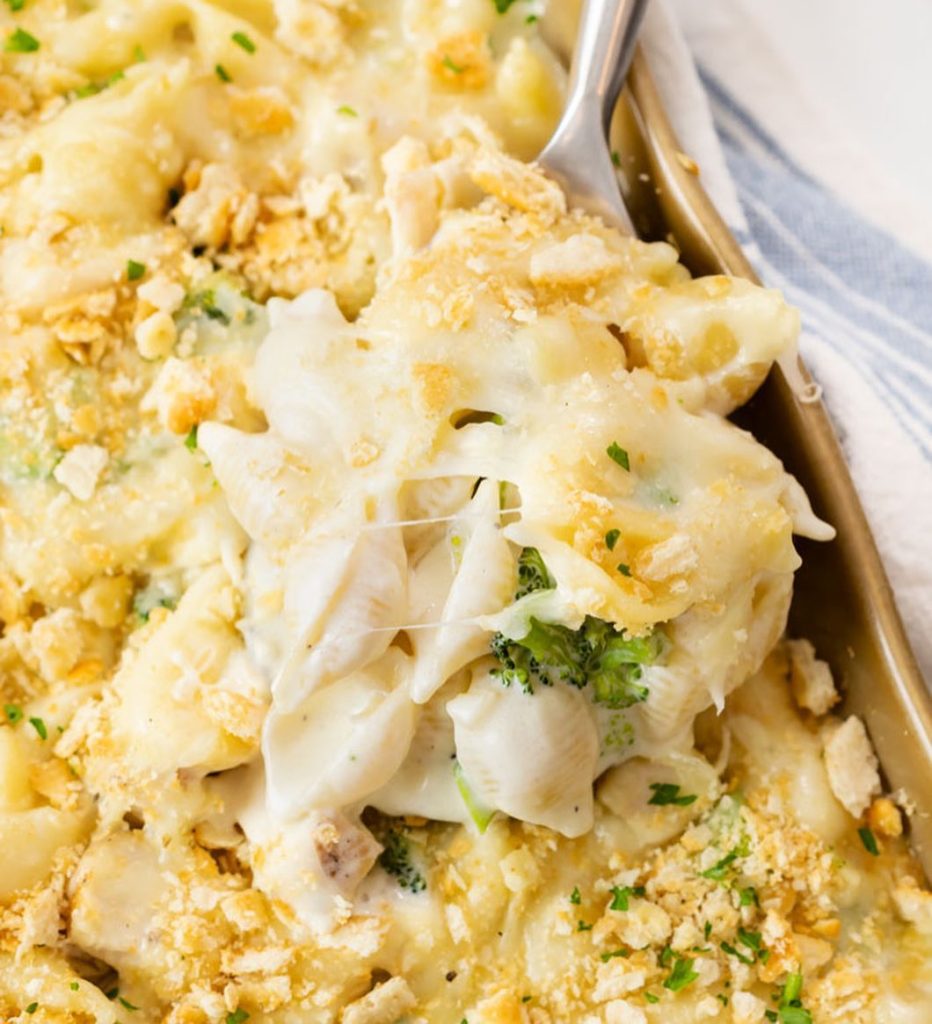 High Protein Chicken Alfredo Bake recipe