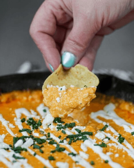 Cottage Cheese Buffalo Chicken Dip recipe