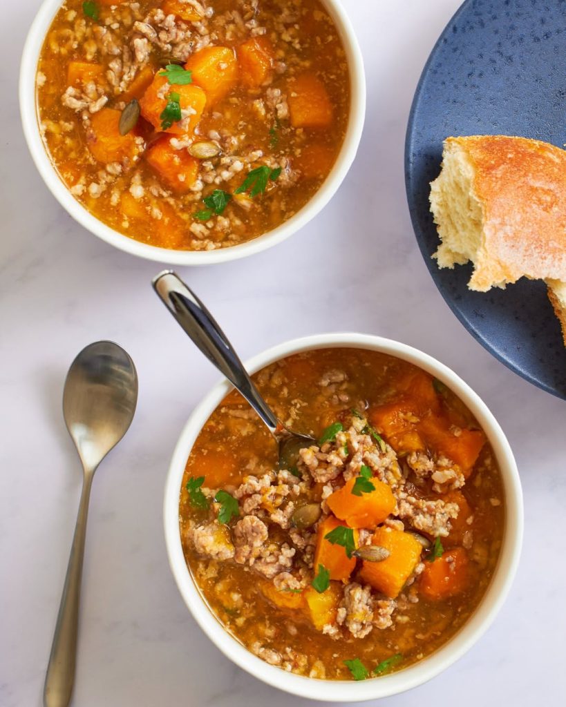 Slow Cooker Butternut Squash Sausage Soup recipe