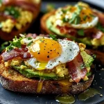 Avocado Bacon and Egg Toast recipe