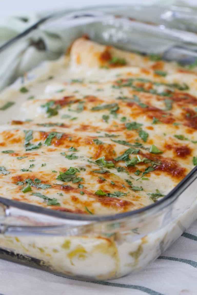 Chicken Enchiladas with White Sauce recipe
