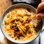 One Pot Philly Cheesesteak Soup with Bacon recipe