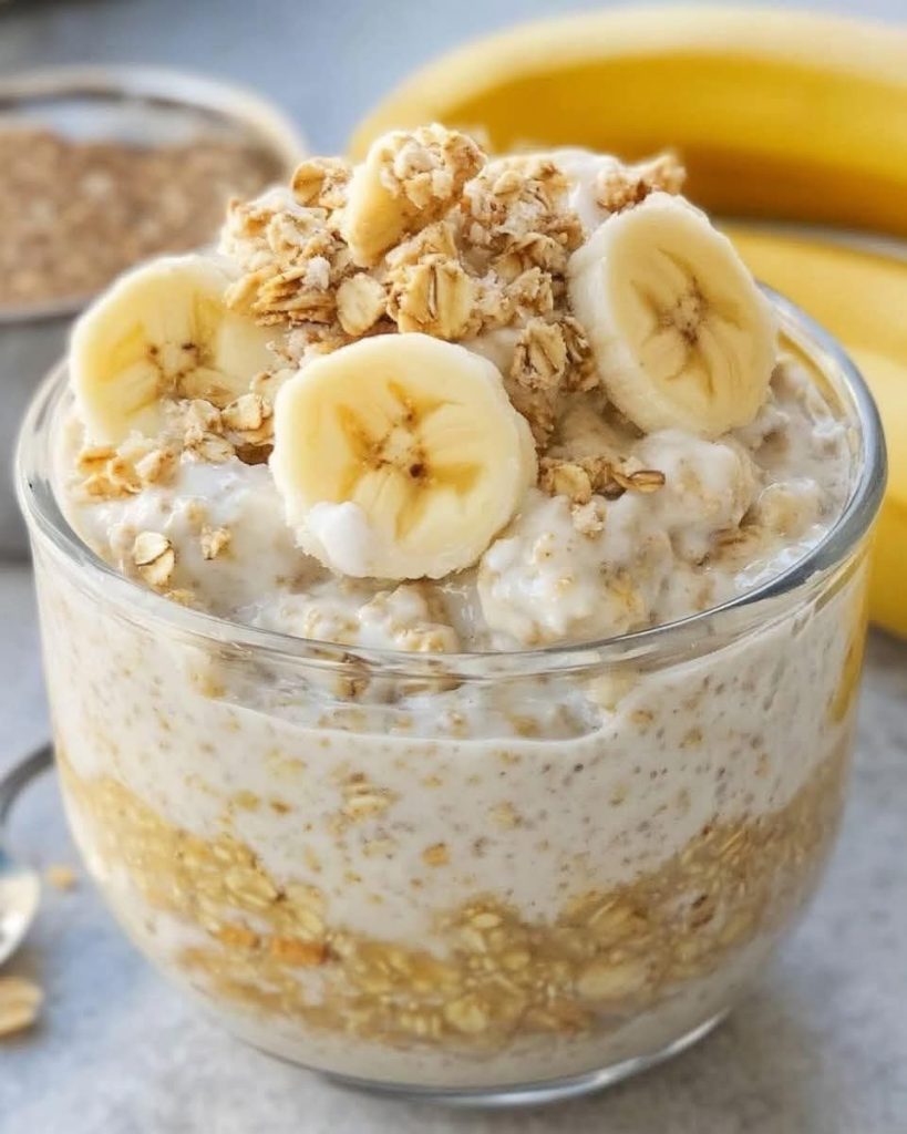 Banana Cream Pie Overnight Oats recipe