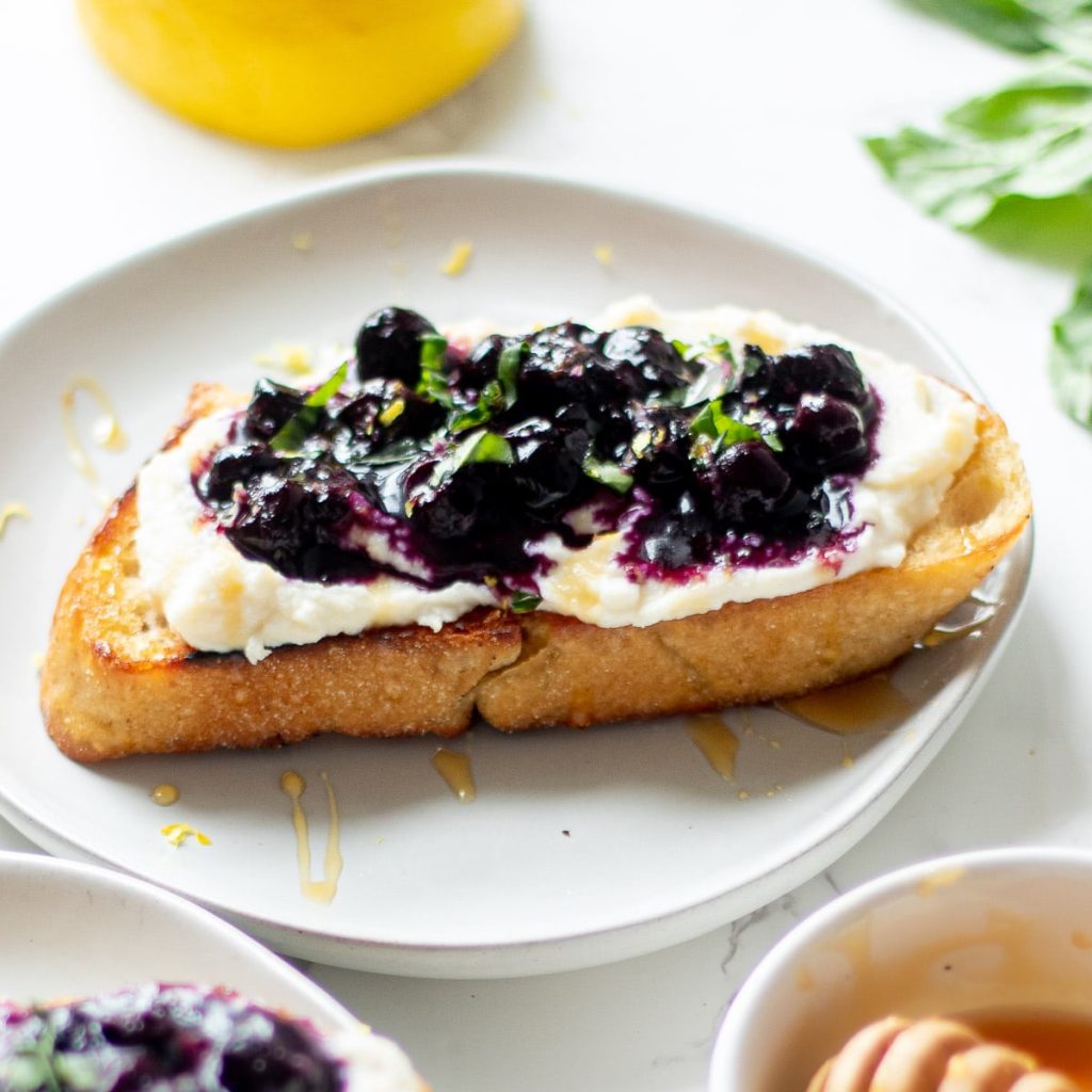 High Protein Balsamic Blueberry Toast recipe
