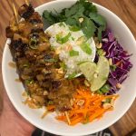 Chicken Satay Spring Roll Bowls recipe