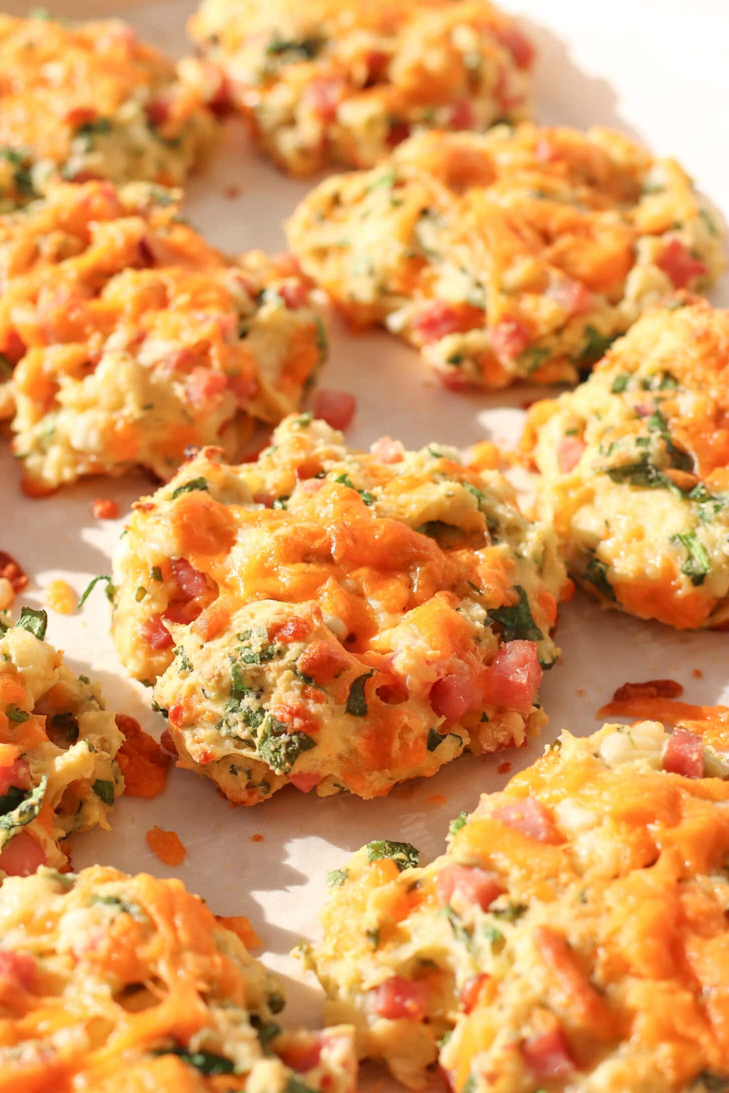 Cheddar Ham Protein Biscuits recipe