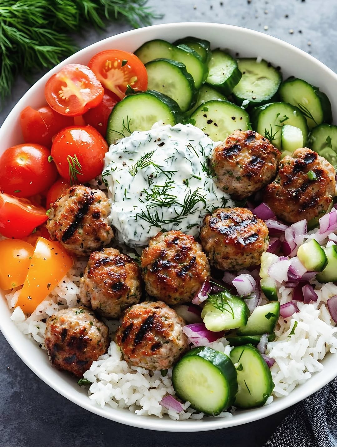 Greek Turkey Rice Bowls recipe