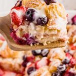 Blueberry Cream Cheese Croissant Casserole recipe